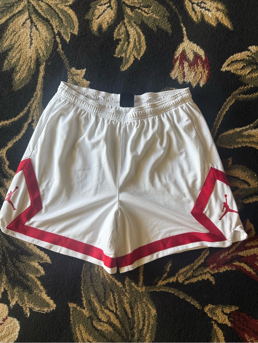 Jordan White and Red BBall unisex Shorts